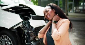Car Injury Whiplash. Pain After Auto Accident